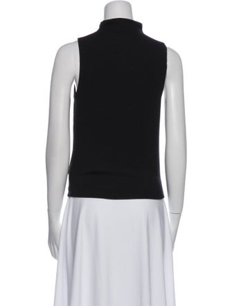 Veronica Beard Mock Neck Sleeveless Top