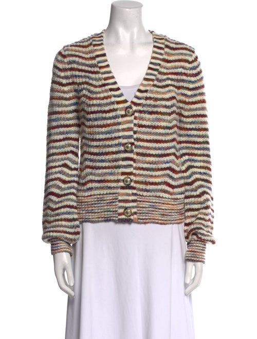 Veronica Beard Striped V-Neck Sweater