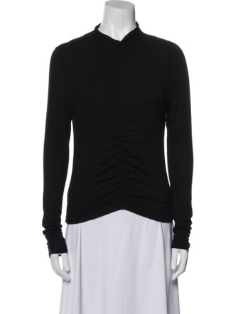 Veronica Beard Mock Neck Long Sleeve Top
