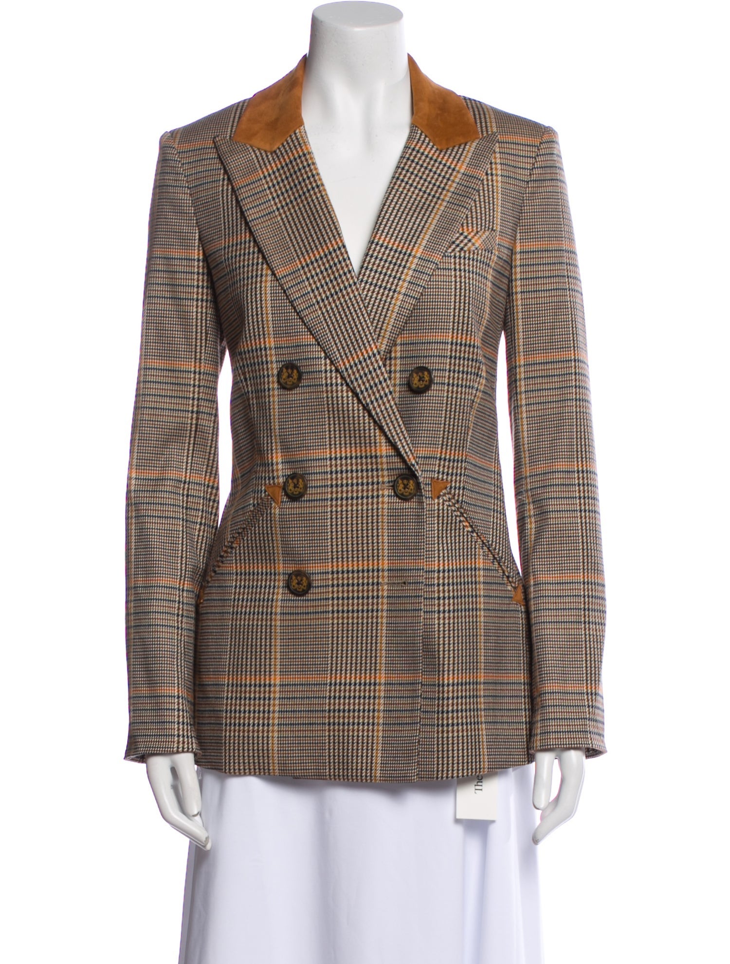 Veronica Beard Plaid Print Blazer