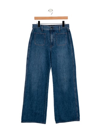 Veronica Beard High-Rise Wide Leg Jeans