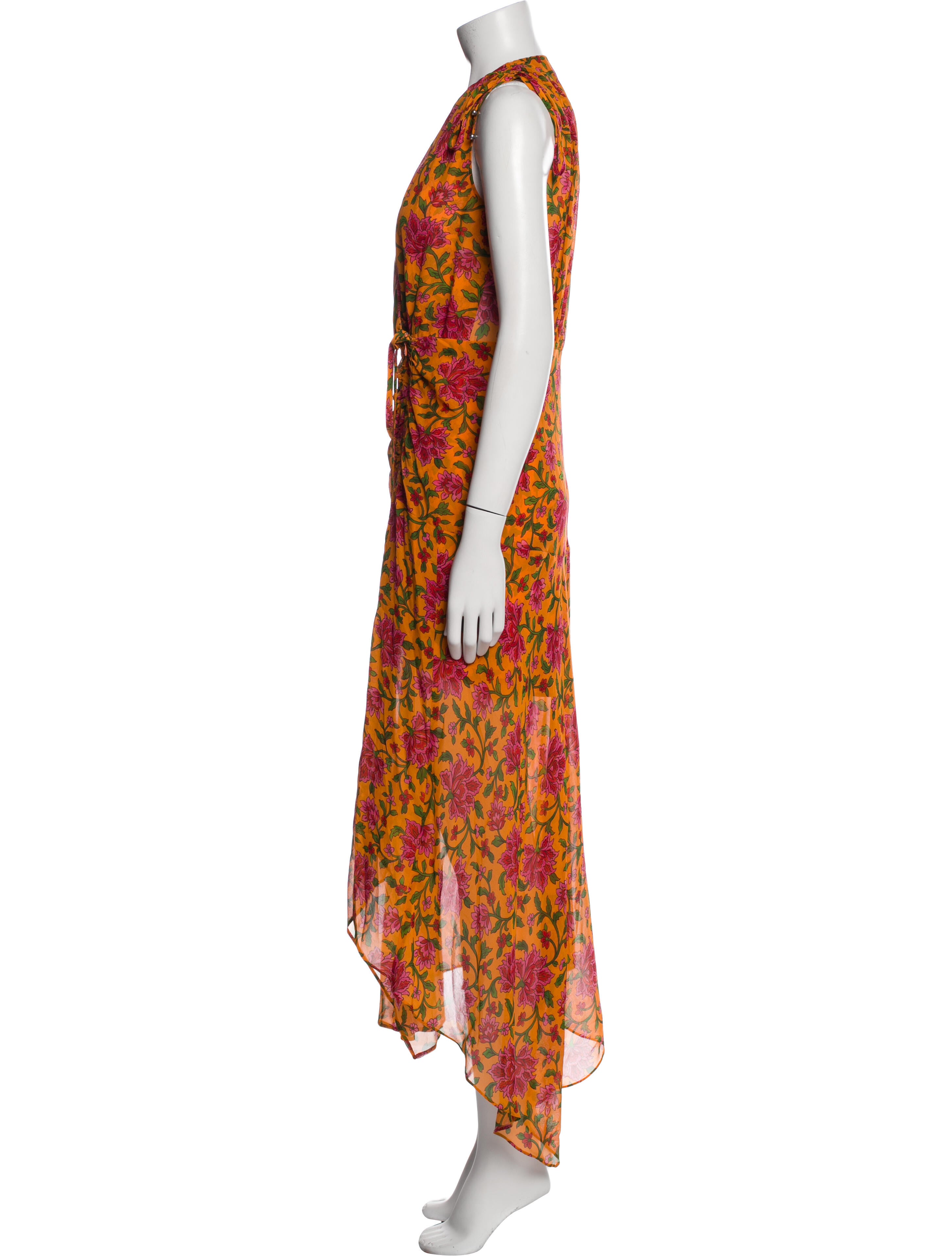 Veronica Beard Floral Print Long Dress