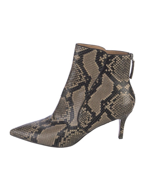 Veronica Beard Snakeskin Animal Print Boots