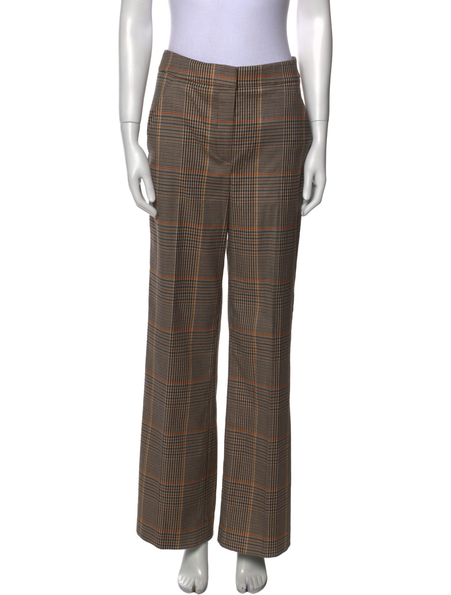 Veronica Beard Plaid Print Wide Leg Pants w/ Tags