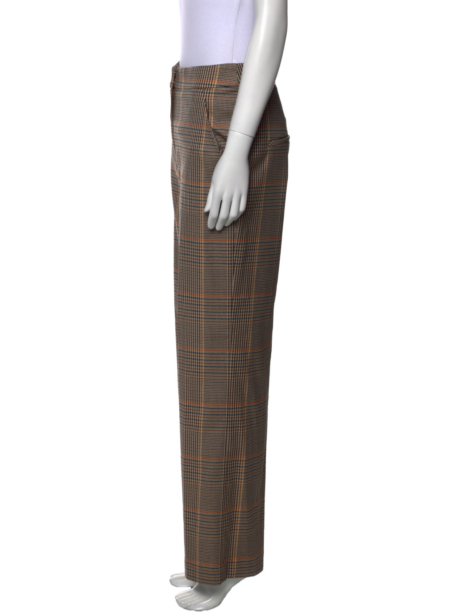 Veronica Beard Plaid Print Wide Leg Pants w/ Tags