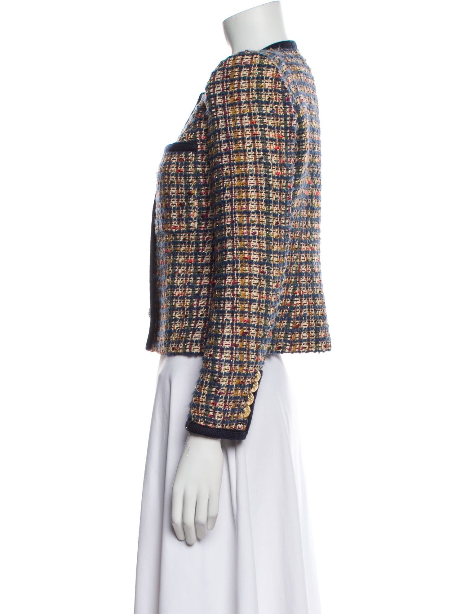 Veronica Beard Tweed Pattern Evening Jacket