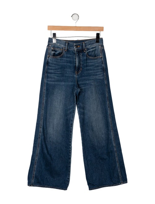 Veronica Beard Mid-Rise Wide Leg Jeans
