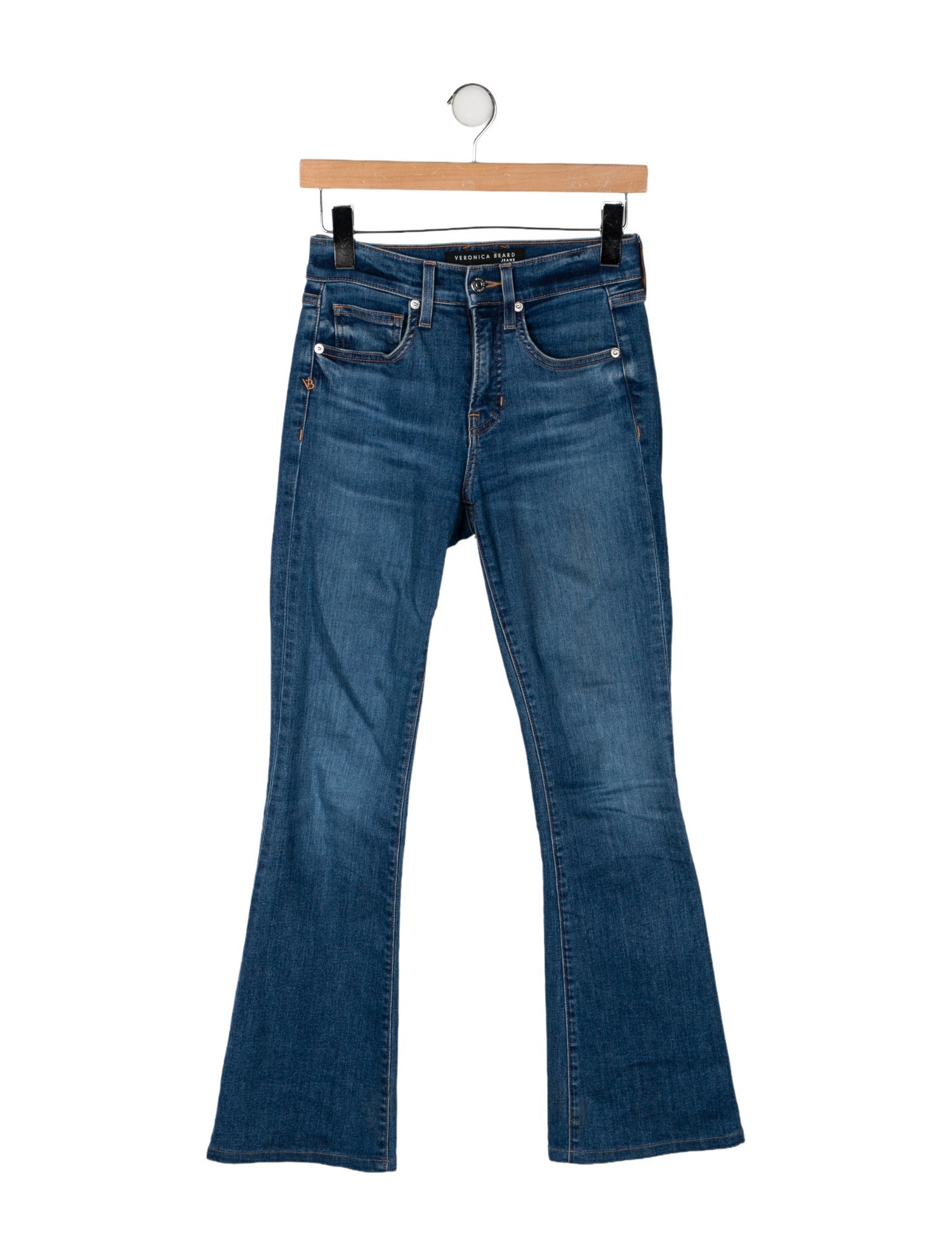 Veronica Beard Mid-Rise Wide Leg Jeans