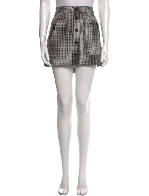 Veronica Beard Houndstooth Print Mini Skirt