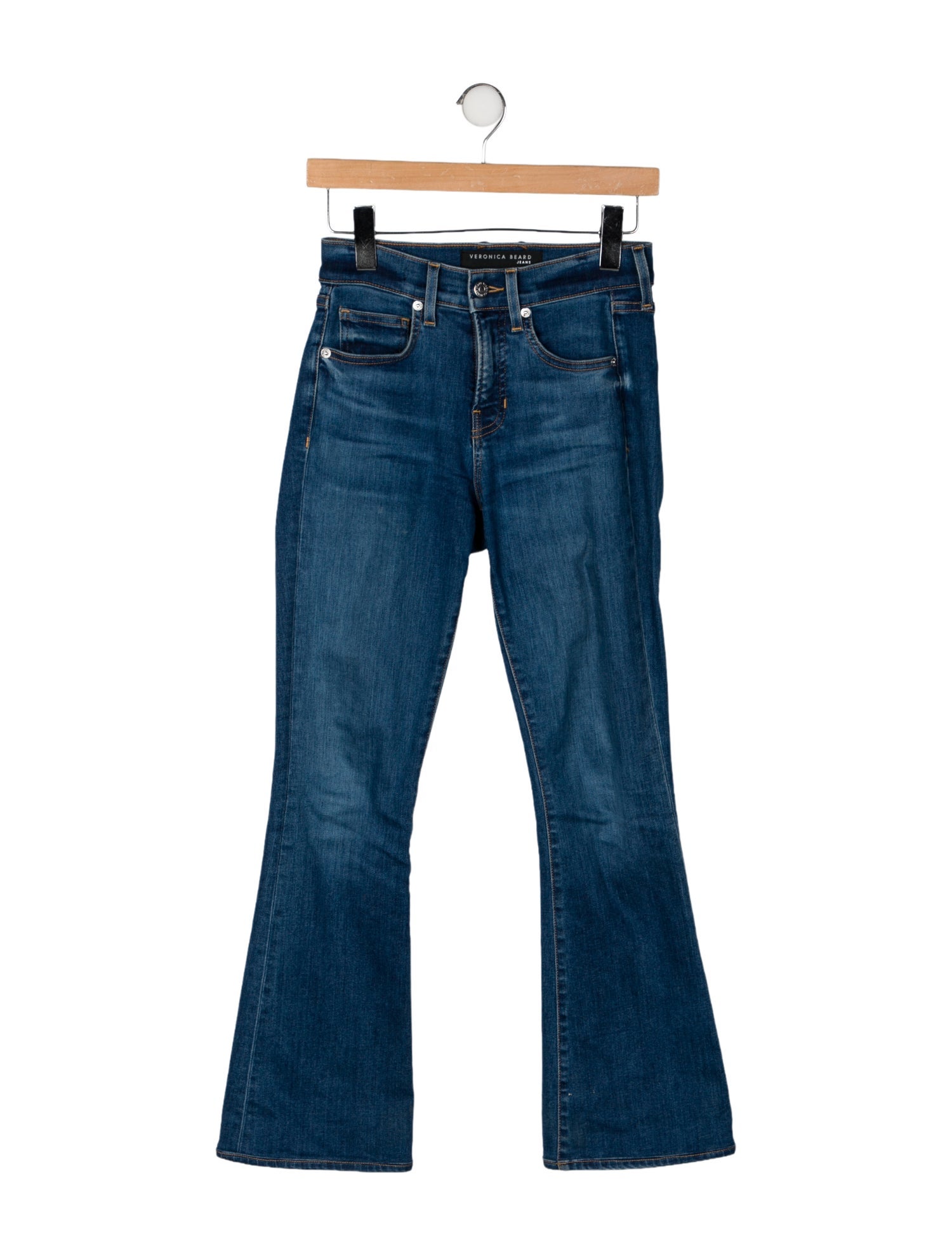 Veronica Beard Mid-Rise Wide Leg Jeans