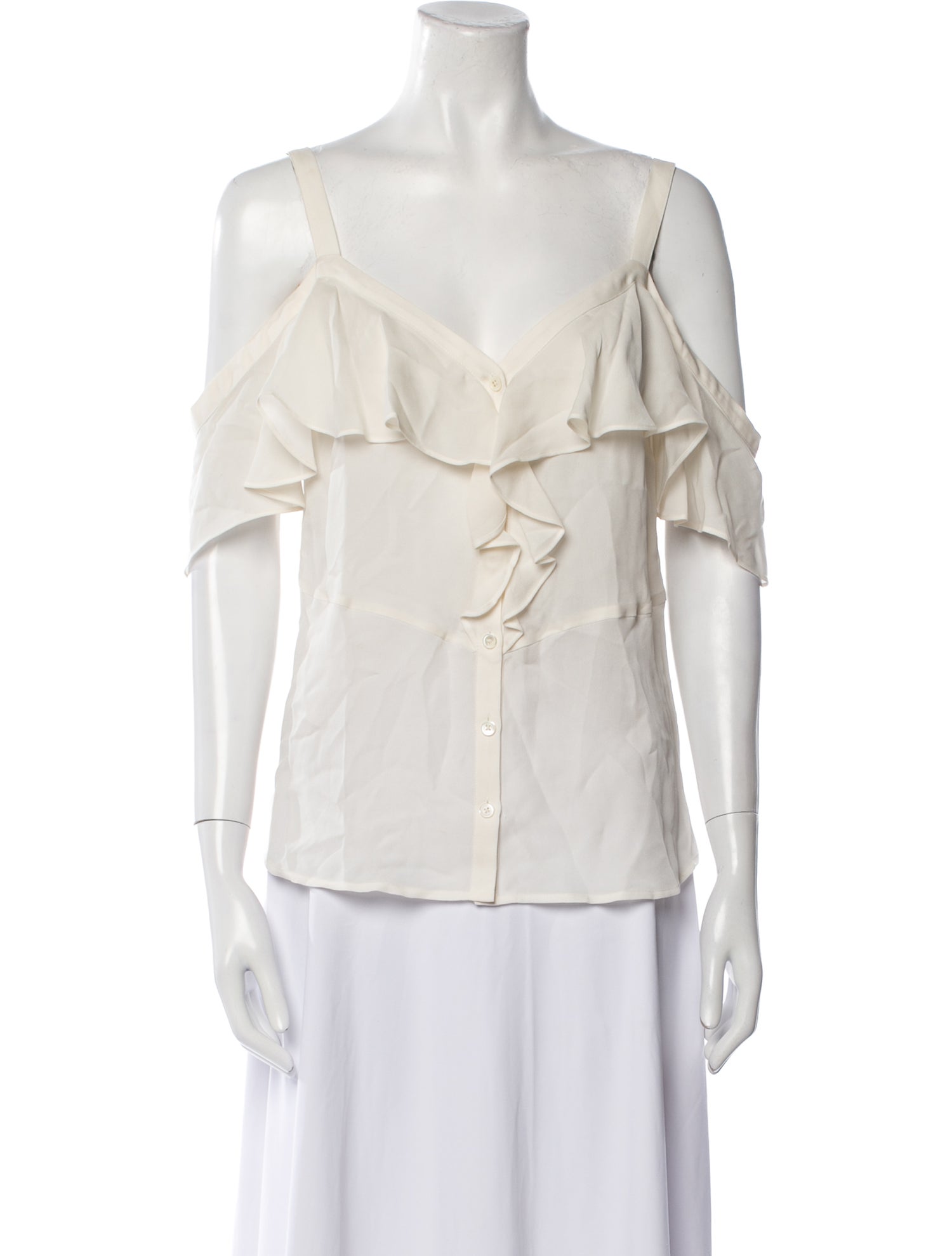 Veronica Beard Silk V-Neck Blouse