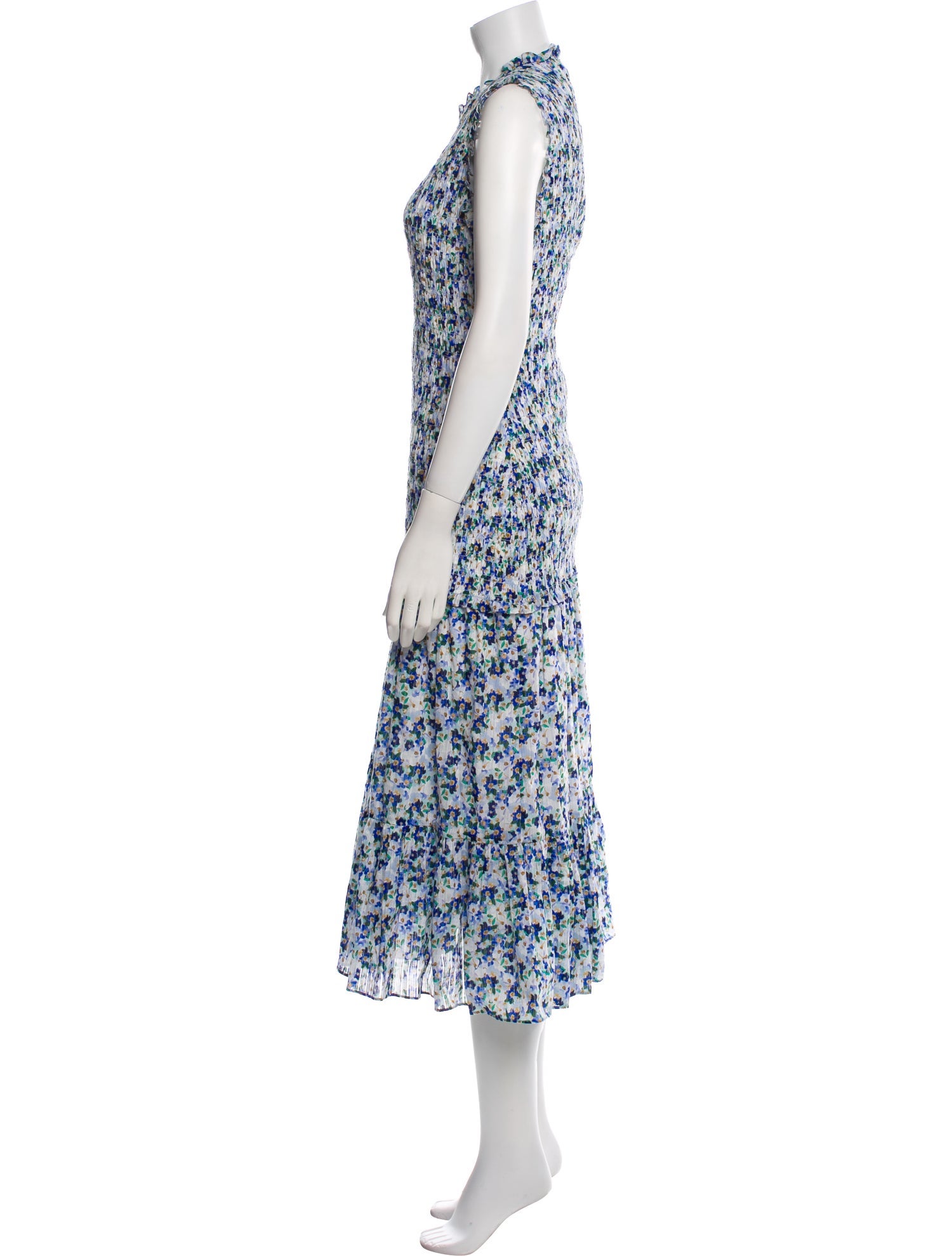 Veronica Beard Floral Print Long Dress