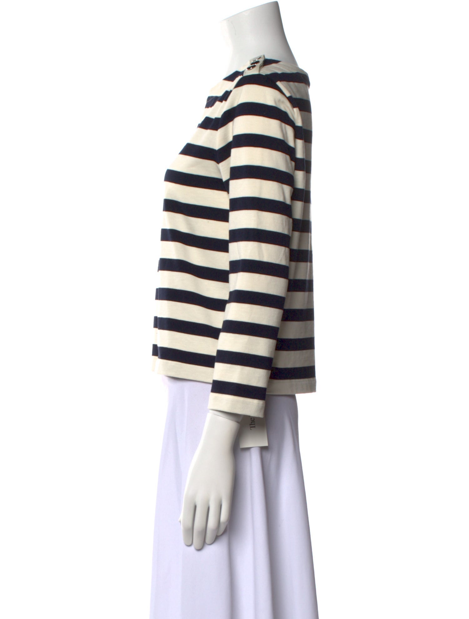 Veronica Beard Striped Bateau Neckline Top w/ Tags