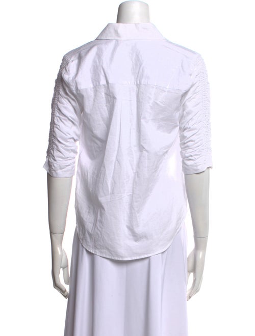 Veronica Beard Three-Quarter Sleeve Button-Up Top
