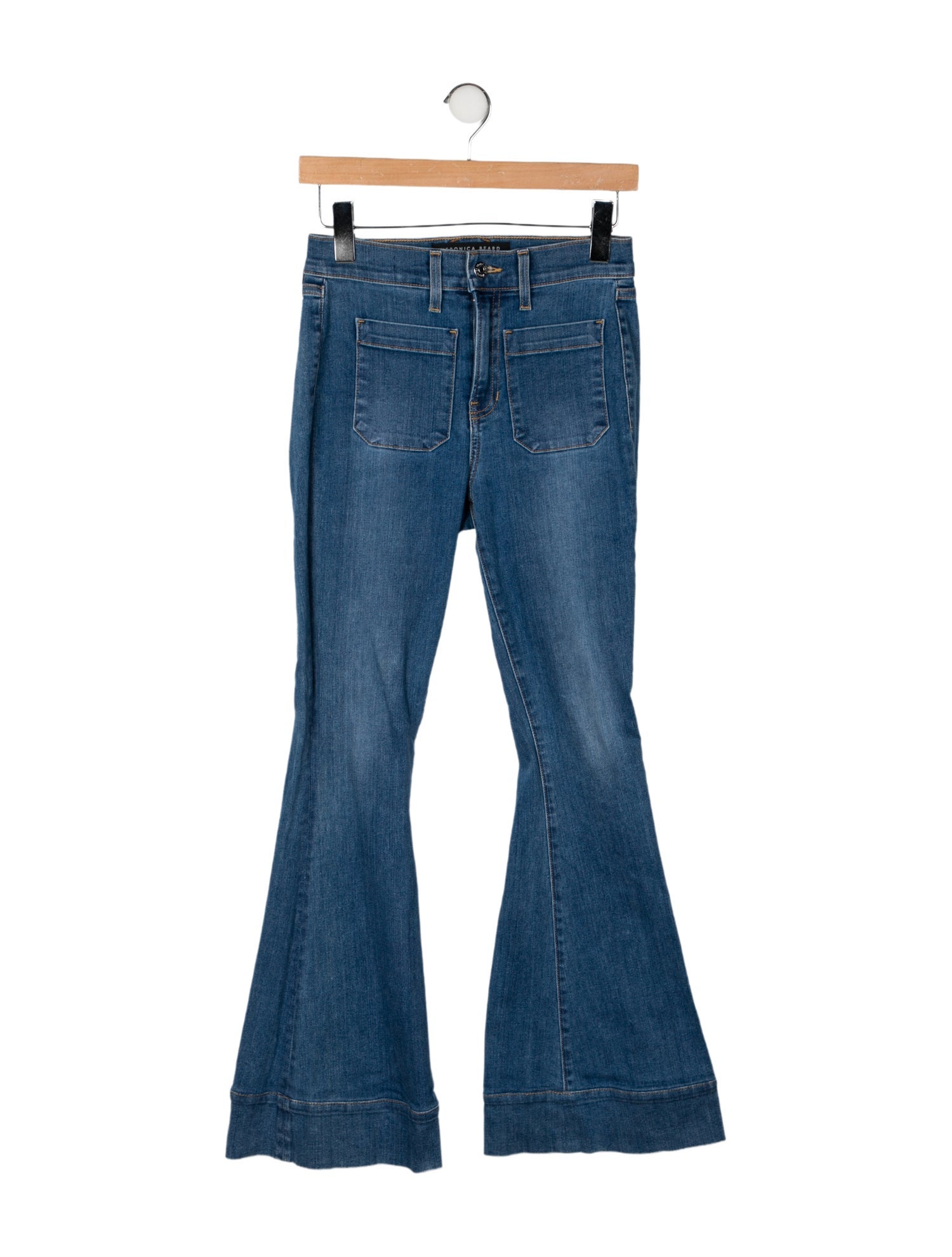 Veronica Beard Mid-Rise Wide Leg Jeans