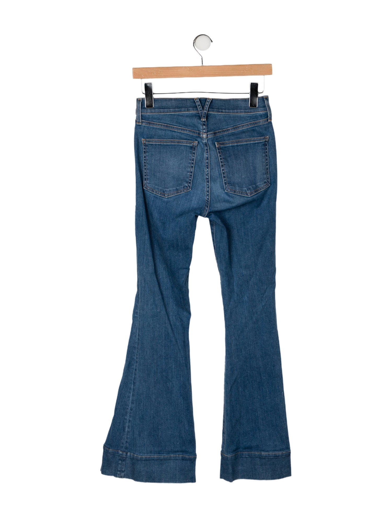 Veronica Beard Mid-Rise Wide Leg Jeans
