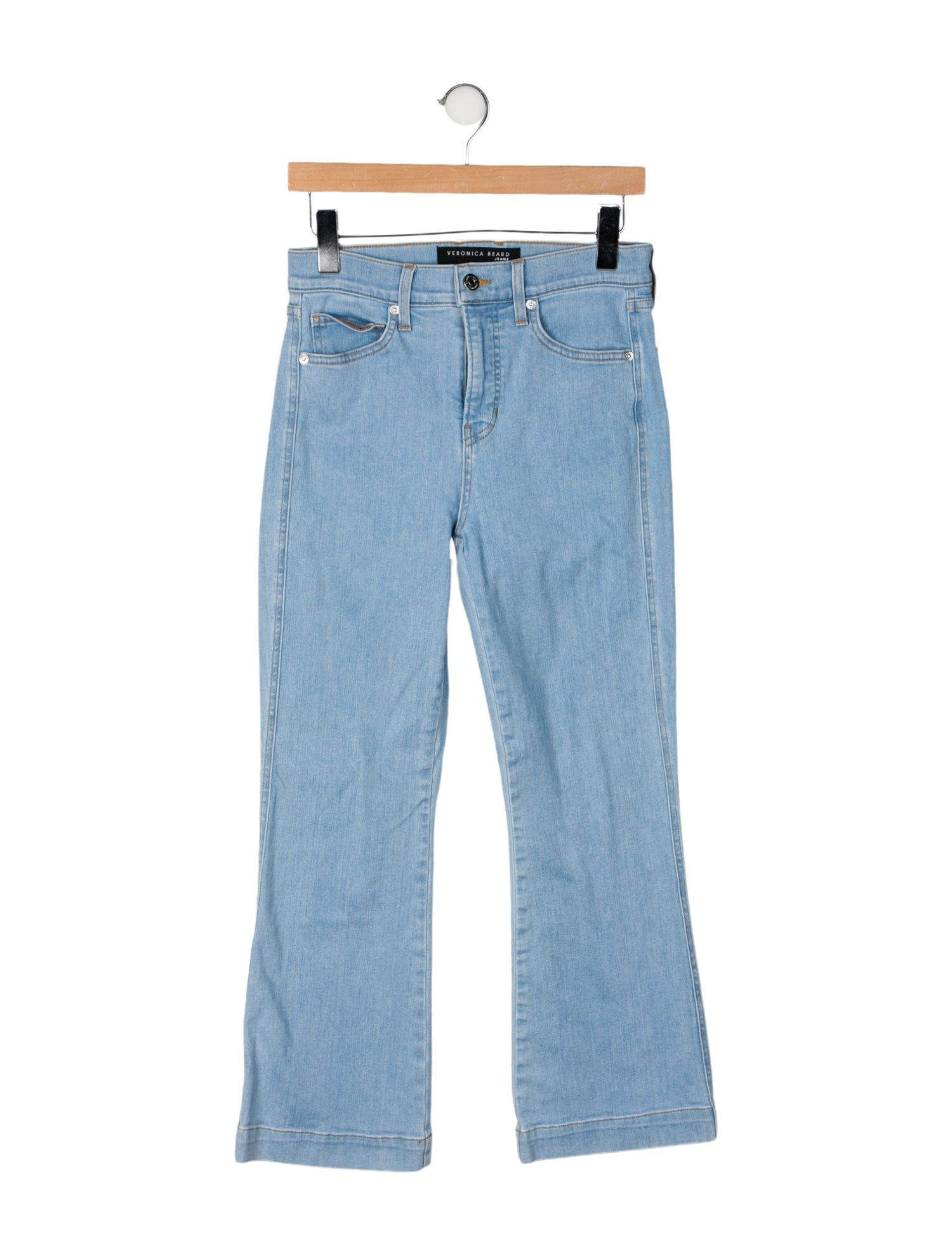 Veronica Beard Mid-Rise Wide Leg Jeans