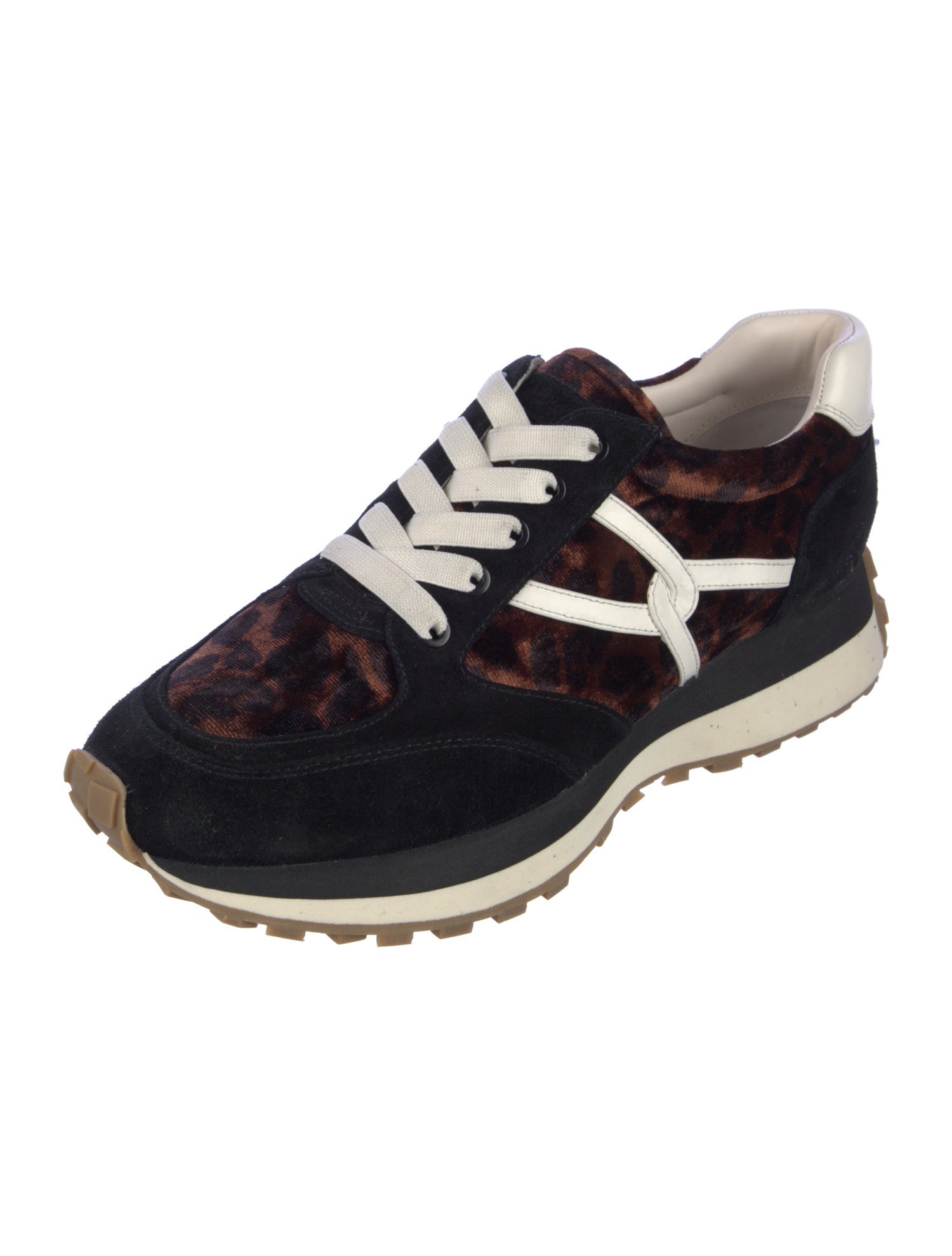 Veronica Beard Suede Animal Print Sneakers