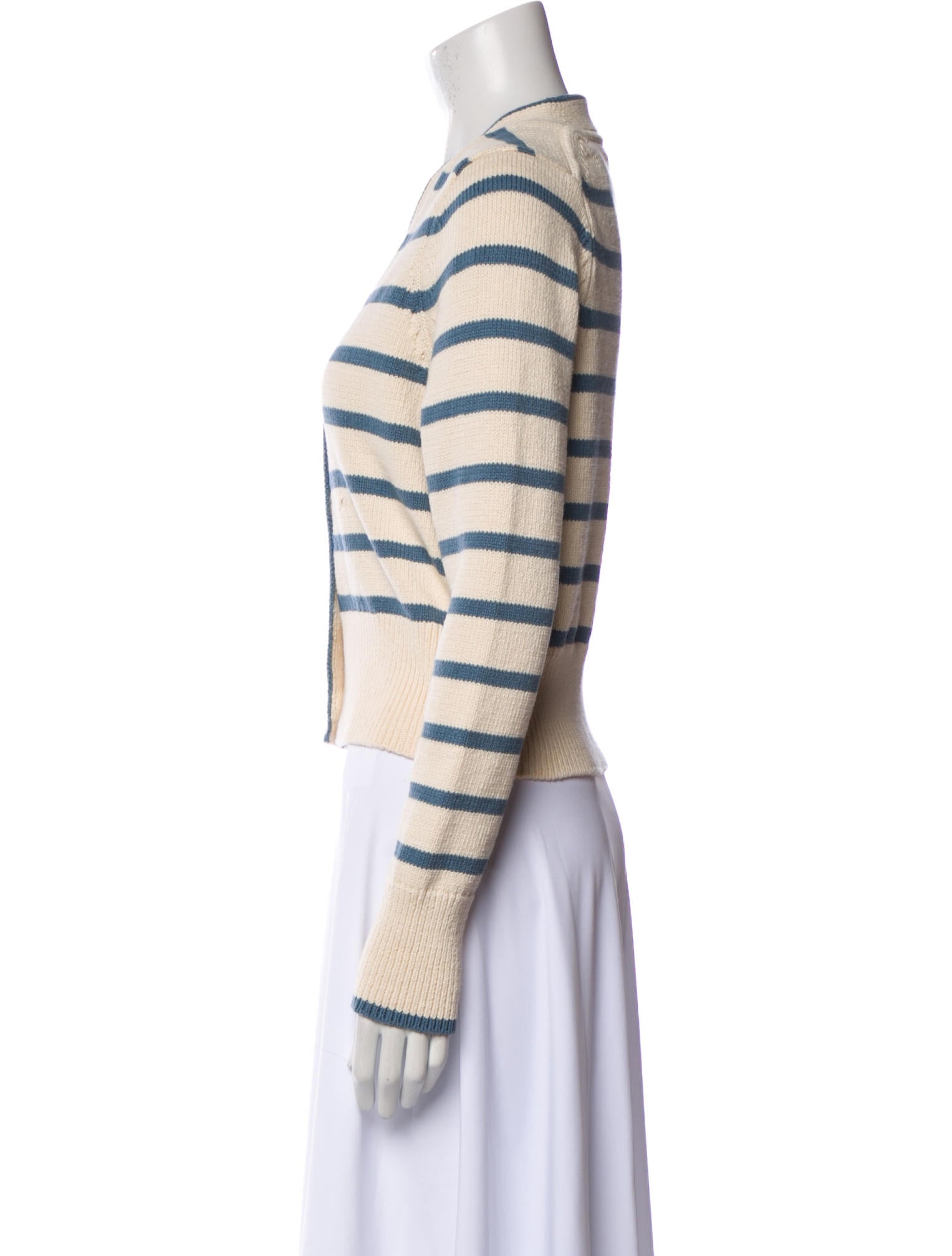 Veronica Beard Striped V-Neck Sweater