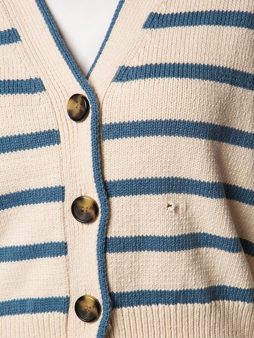 Veronica Beard Striped V-Neck Sweater