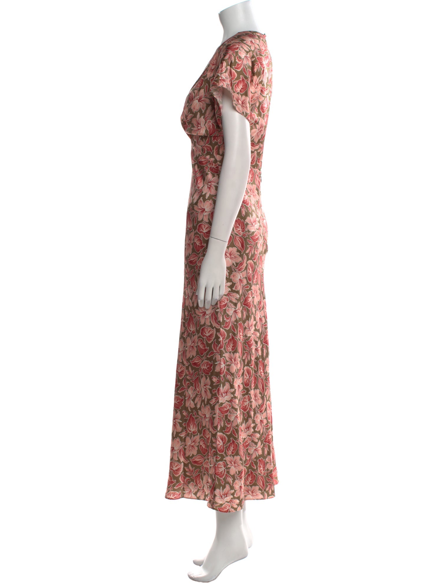 Veronica Beard Floral Print Long Dress