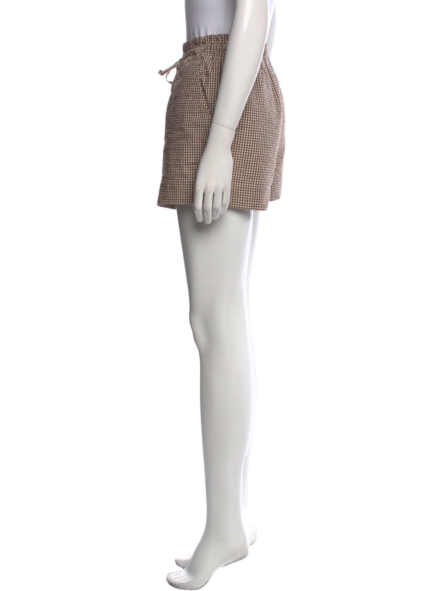 Veronica Beard Plaid Print Mini Shorts