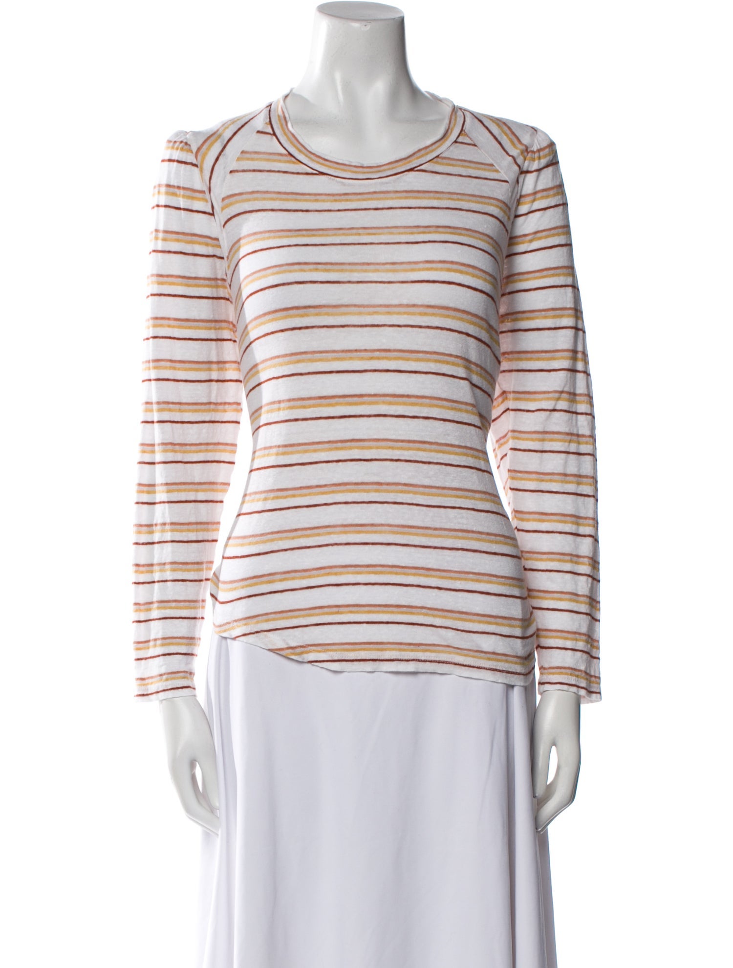 Veronica Beard Linen Striped T-Shirt