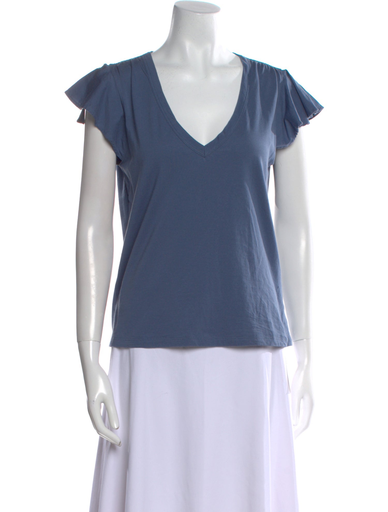 Veronica Beard V-Neck Short Sleeve T-Shirt