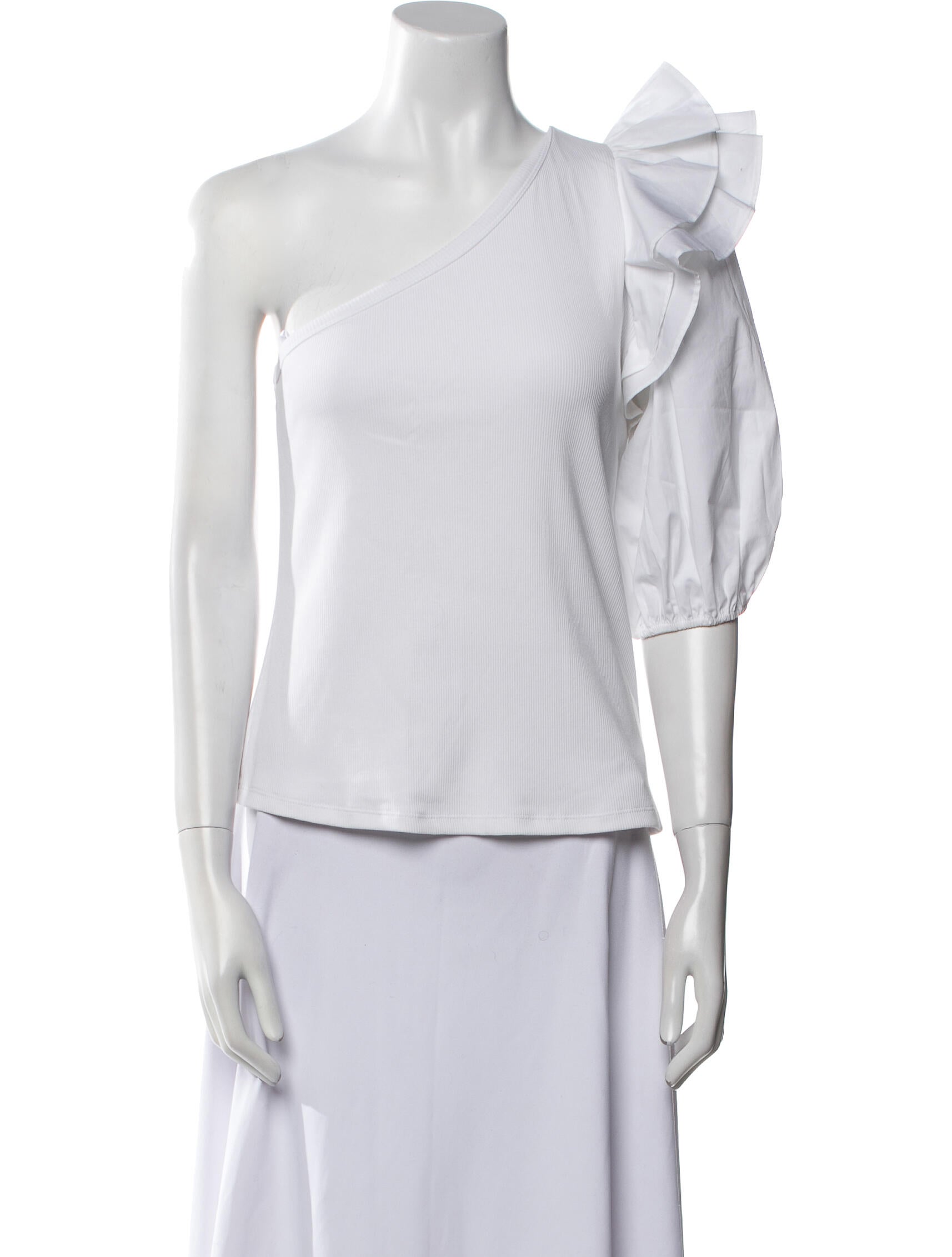 Veronica Beard One-Shoulder Short Sleeve Top w/ Tags