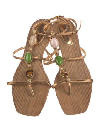 Veronica Beard Leather Gladiator Sandals