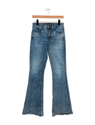 Veronica Beard Mid-Rise Wide Leg Jeans