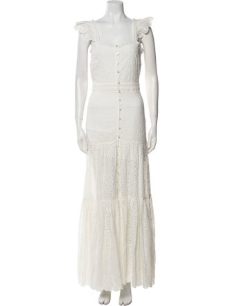 Veronica Beard Square Neckline Long Dress