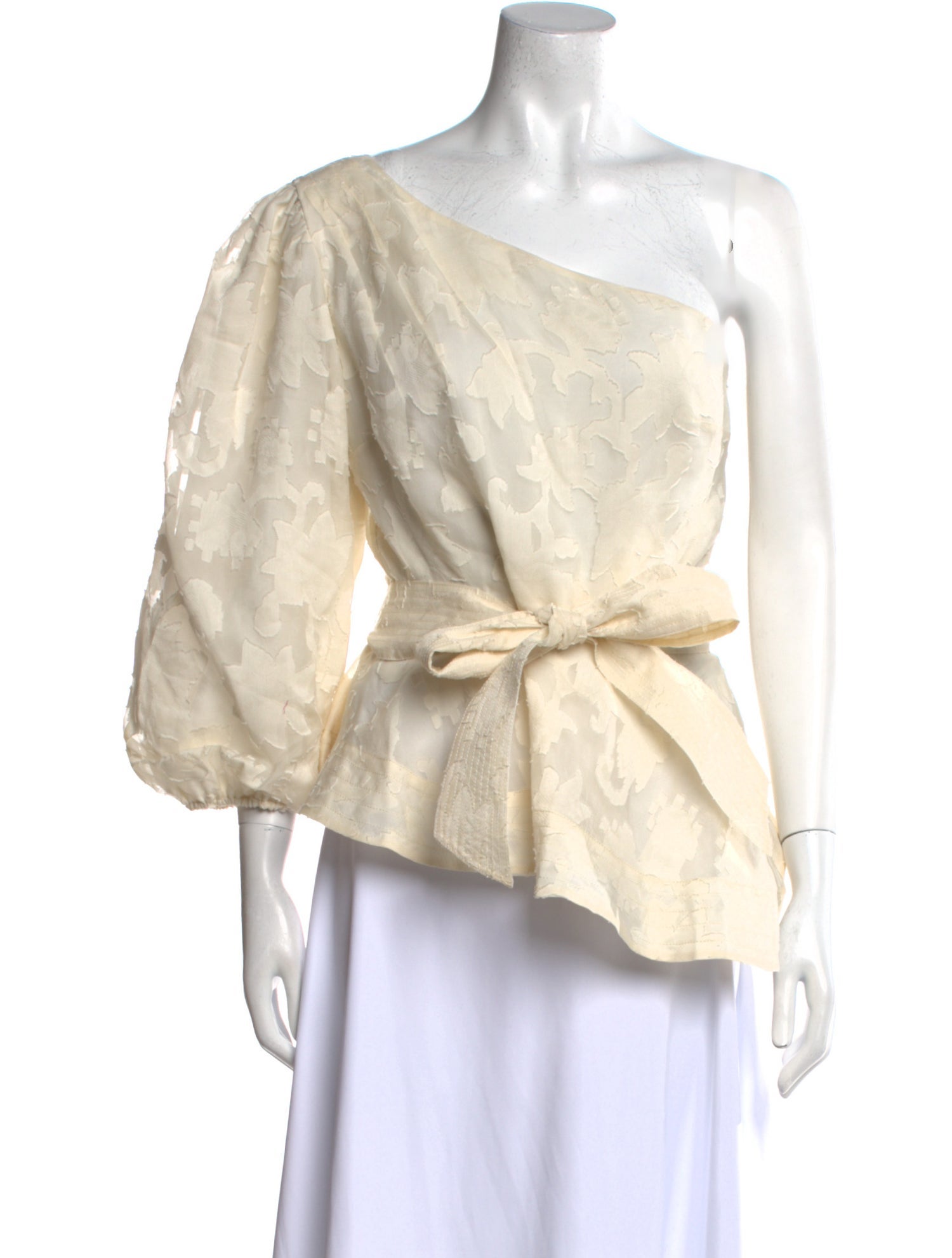 Veronica Beard Silk One-Shoulder Blouse