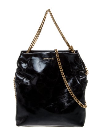 Veronica Beard Patent Leather Bucket Bag
