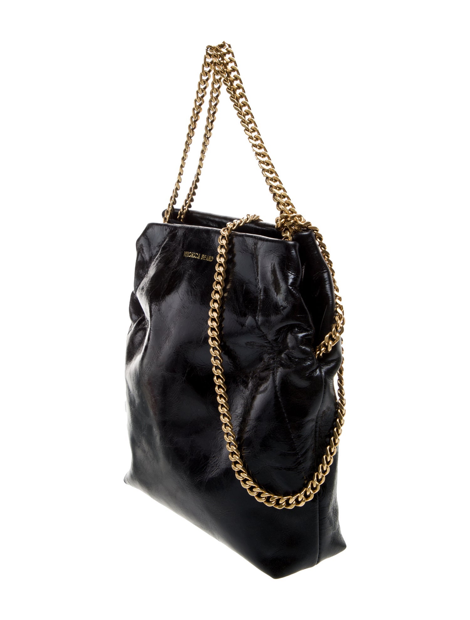 Veronica Beard Patent Leather Bucket Bag