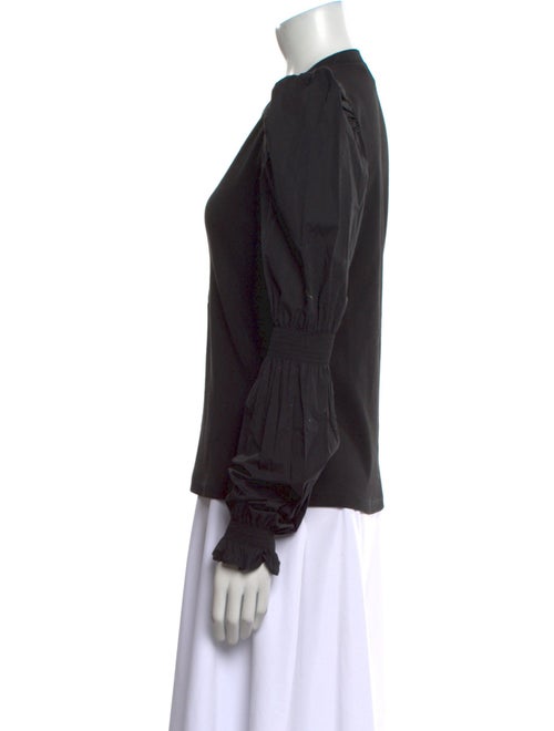 Veronica Beard V-Neck Long Sleeve Polo