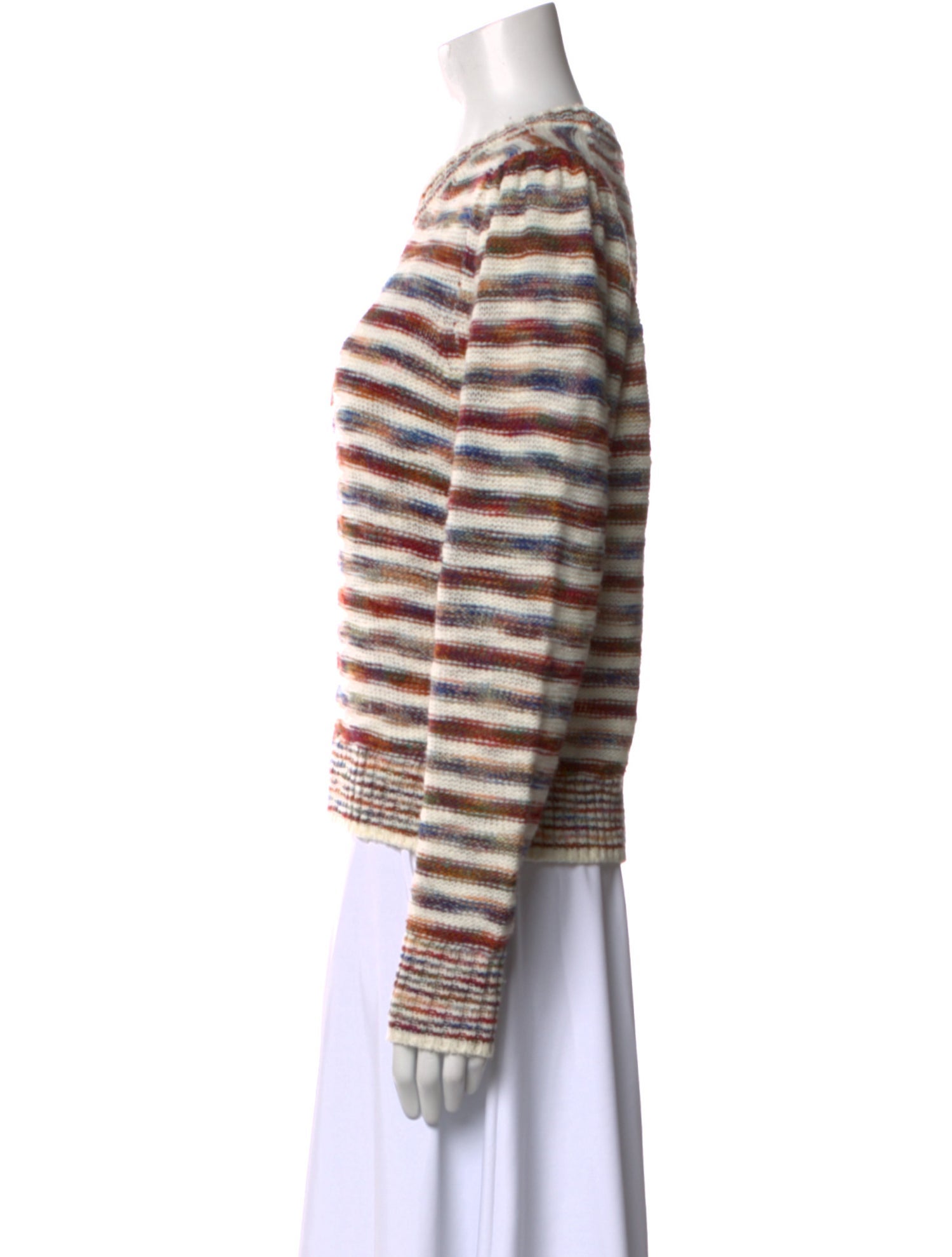 Veronica Beard Striped Scoop Neck Sweater