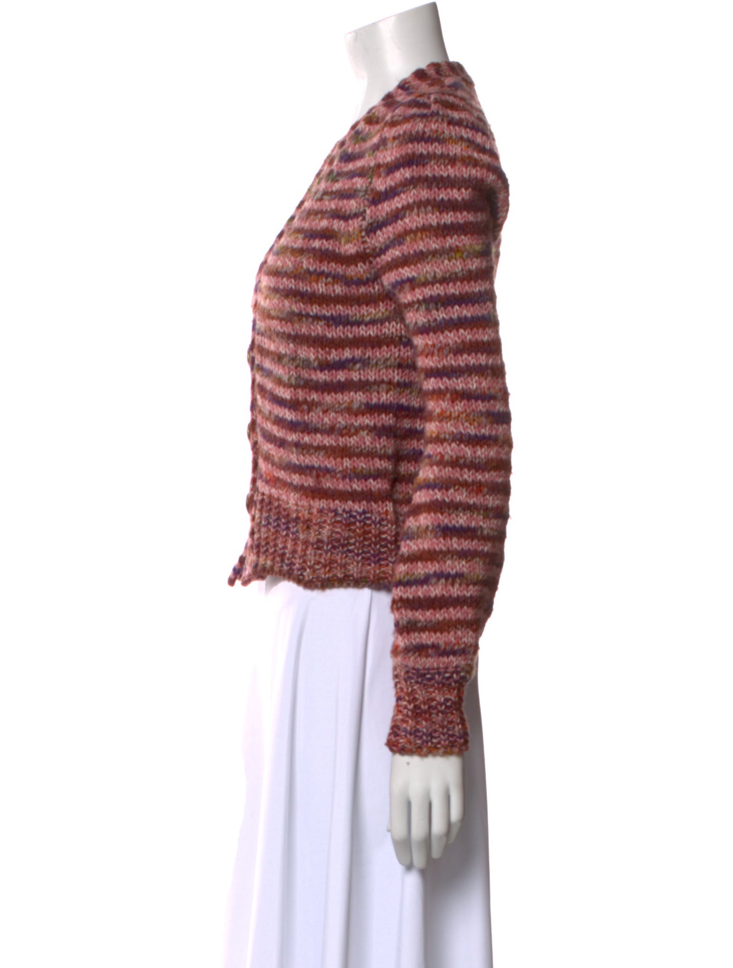 Veronica Beard Striped V-Neck Sweater