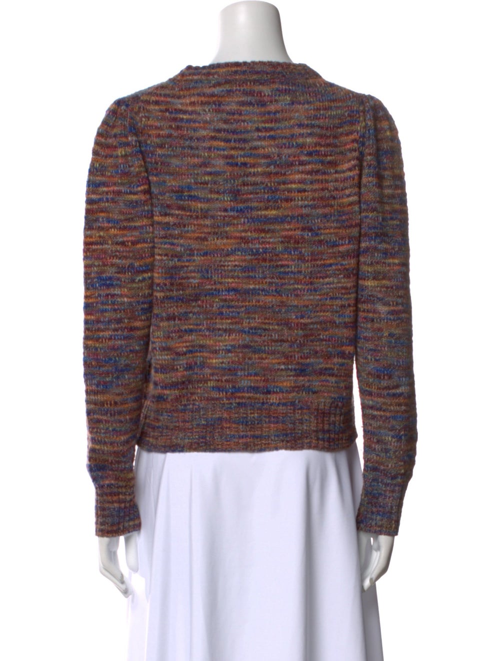 Veronica Beard Pullover Purple Printed Crochet Tr… - image 3