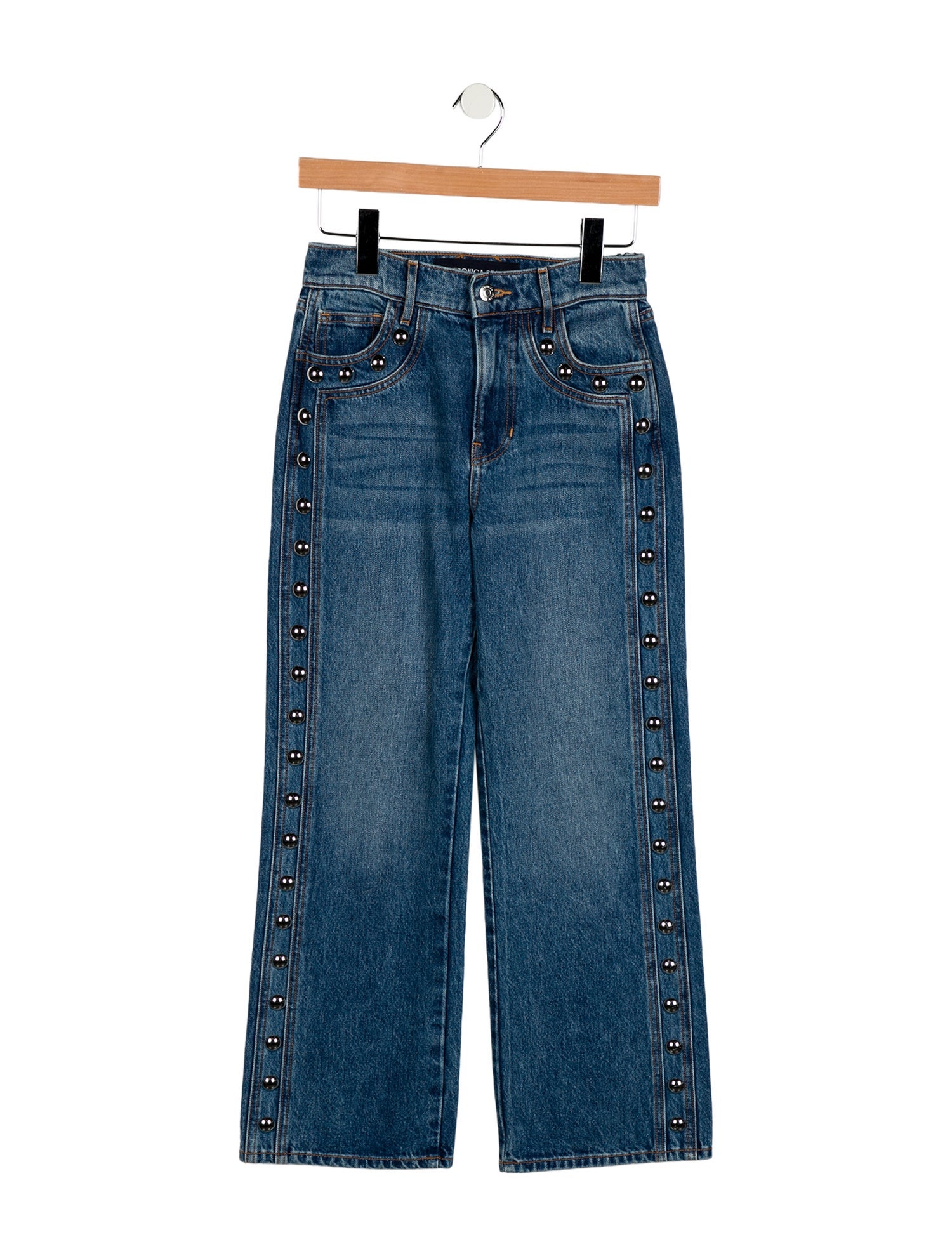Veronica Beard Mid-Rise Wide Leg Jeans
