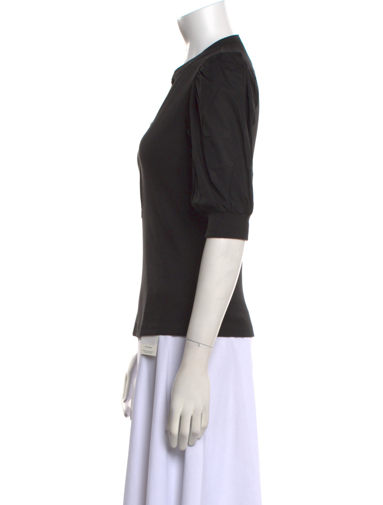 Veronica Beard V-Neck Three-Quarter Sleeve Polo