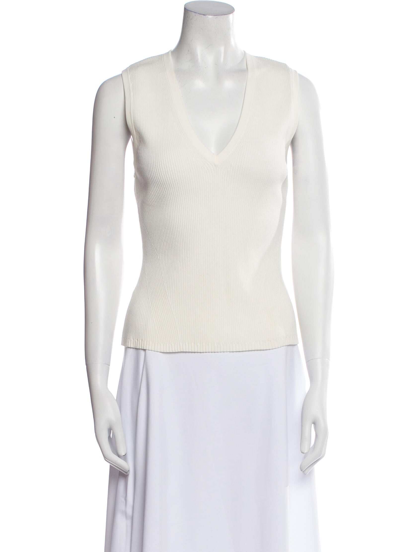 Veronica Beard V-Neck Sleeveless Top