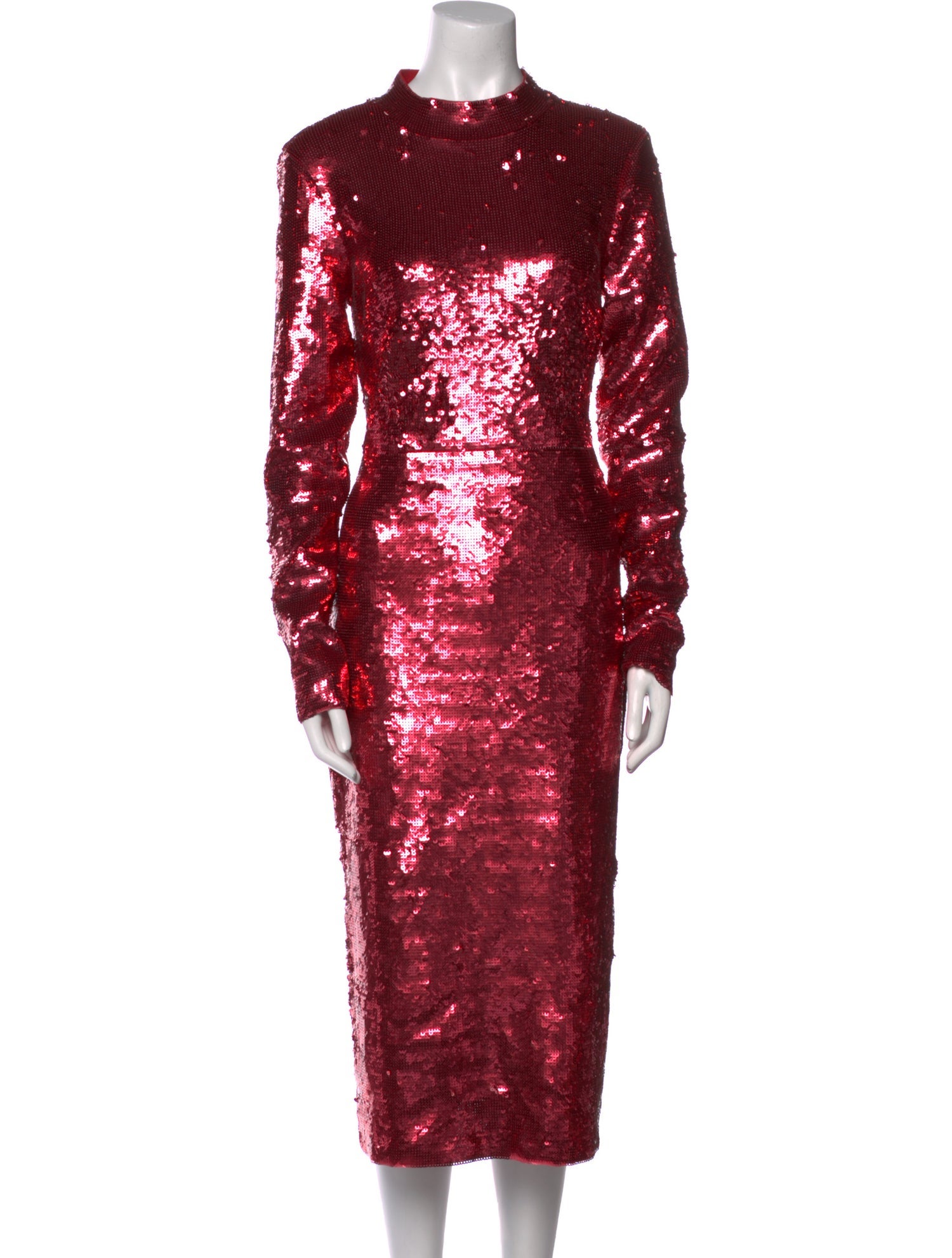 Veronica Beard Mock Neck Midi Length Dress