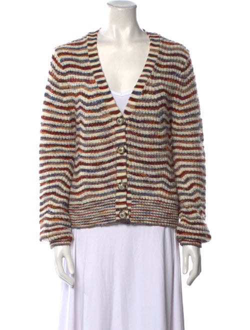 Veronica Beard Striped V-Neck Sweater