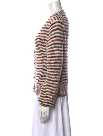 Veronica Beard Striped V-Neck Sweater