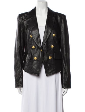 Veronica Beard Lamb Leather Blazer