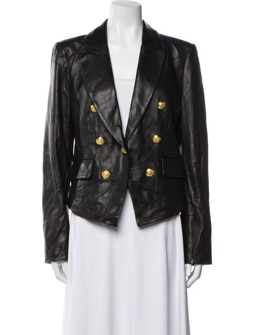 Veronica Beard Lamb Leather Blazer