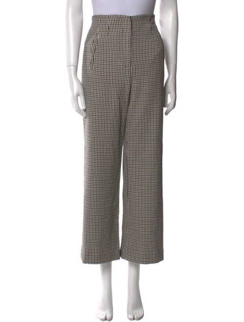 Veronica Beard Houndstooth Print Wide Leg Pants