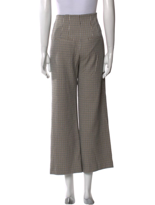 Veronica Beard Houndstooth Print Wide Leg Pants