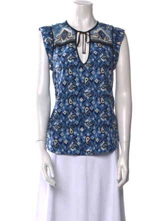 Veronica Beard Silk Printed Blouse